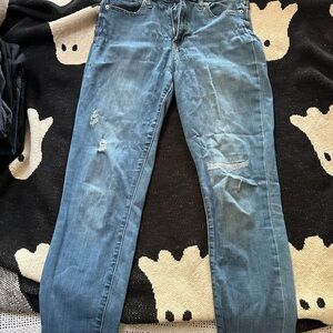 GAP Blue Distressed Boyfriend Jeans